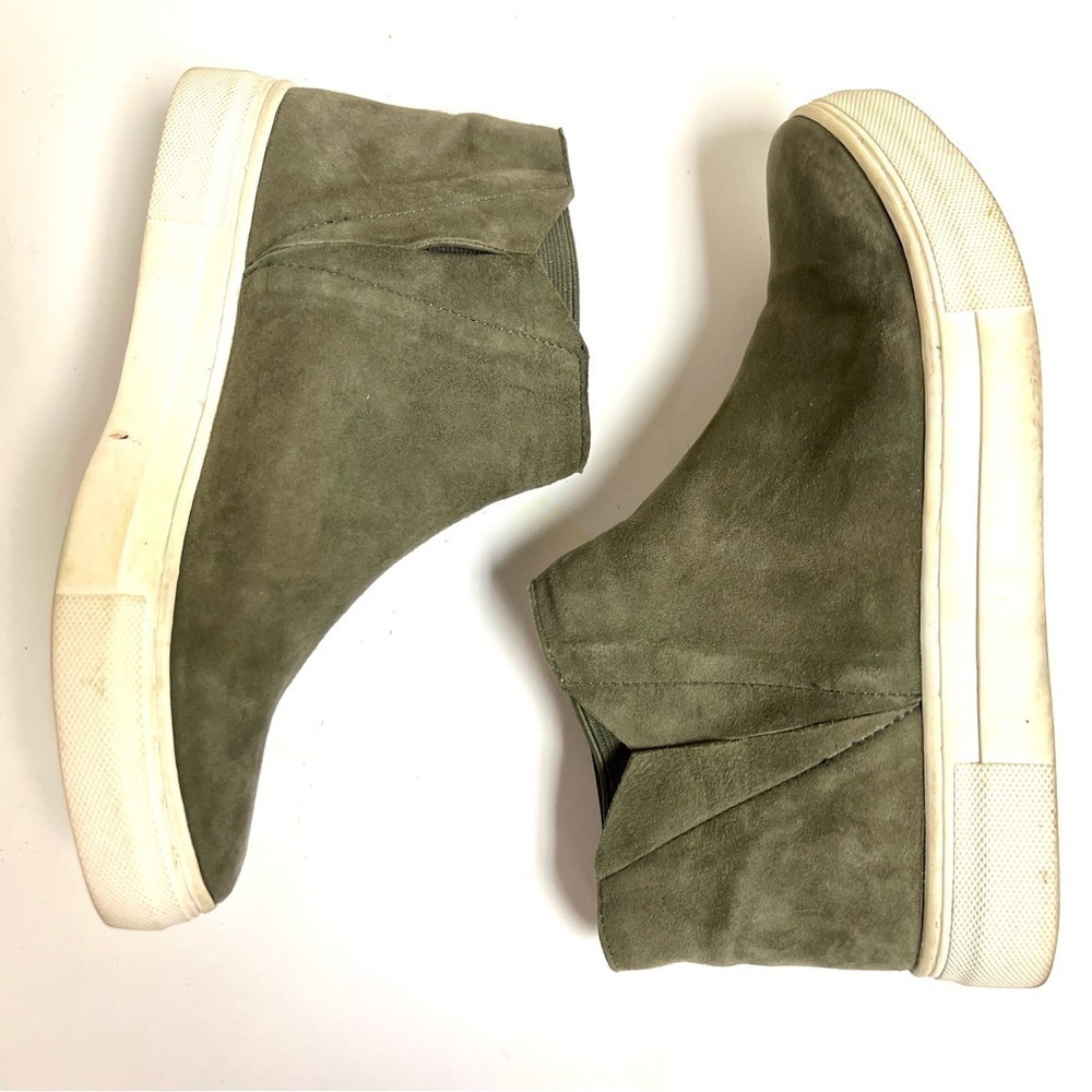 Seychelles Set Women's Olive Green Suede Fashion Sneaker boots Size 7.5 leather - Picture 3 of 9
